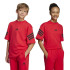 Camiseta adidas Future Icons 3 Bandas Infantil Rubpur/Preto