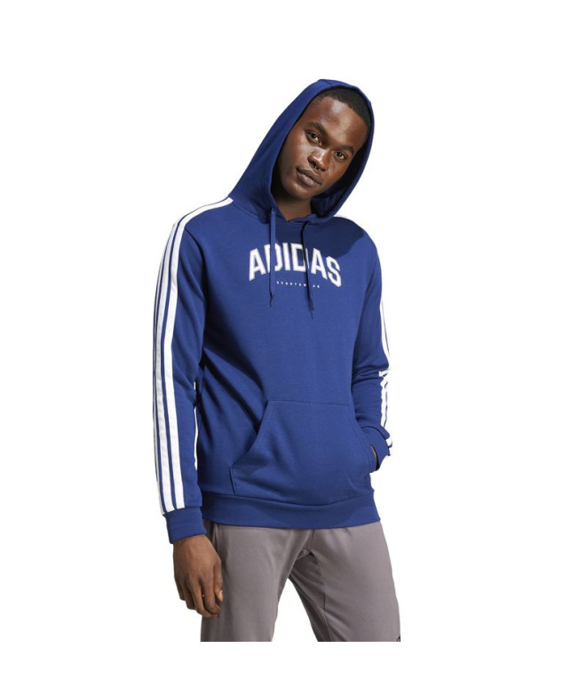 Moletom adidas Colleg Hood Homem Azul Escuro