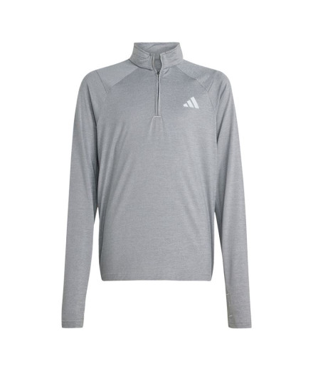 Camiseta de Fitness adidas Gt Pz Zip Ls Infantil Gris