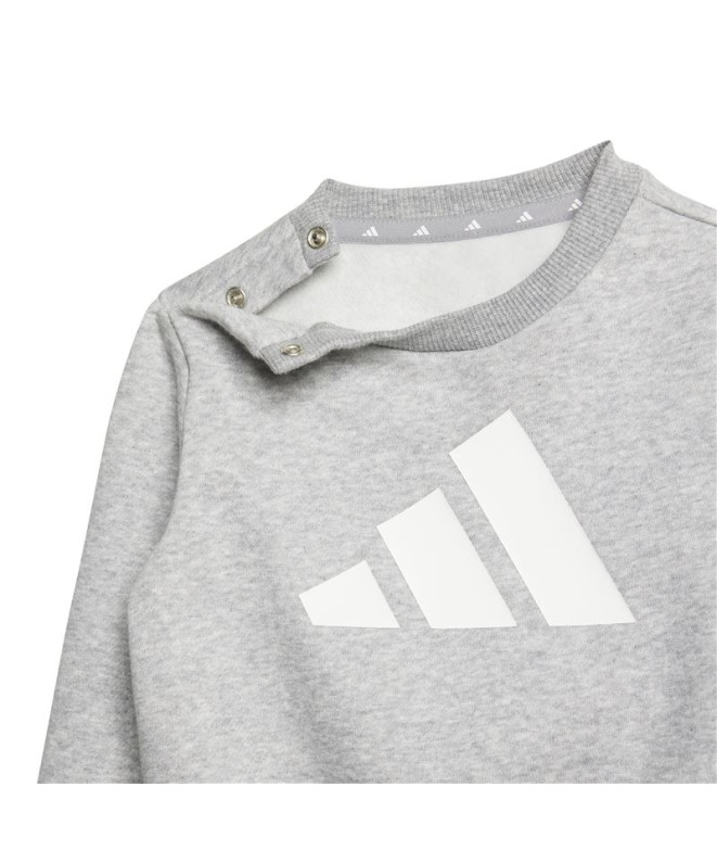 Moletom adidas I Bl Fl Jog 240 Bebês Cinza/Branco