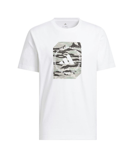Camiseta adidas Camo Box Homem Branco