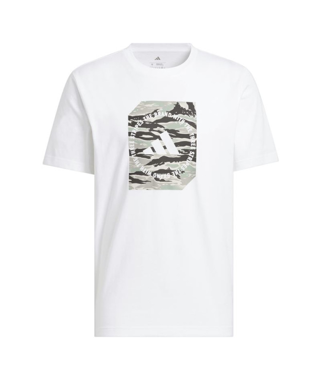T-shirt adidas Camo Box Homme Blanc