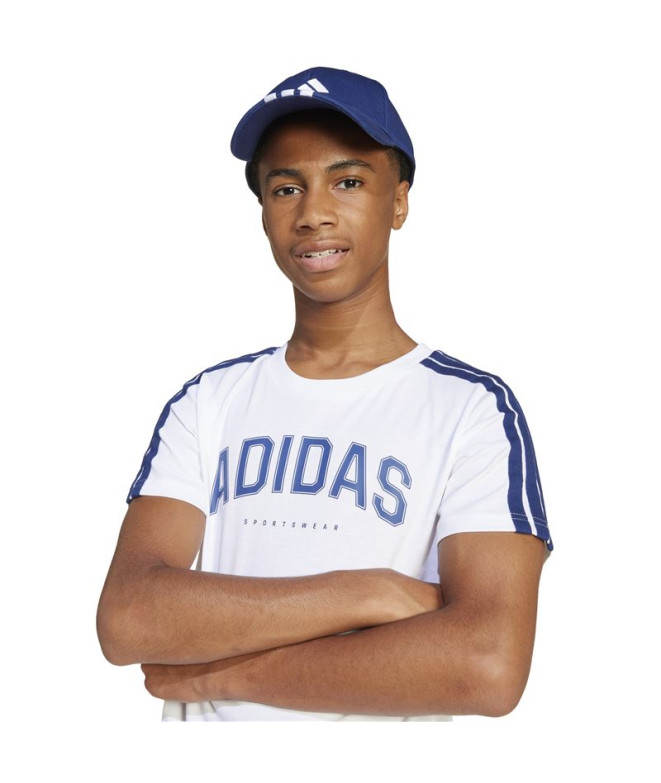 Camiseta adidas Colleg Infantil Branco