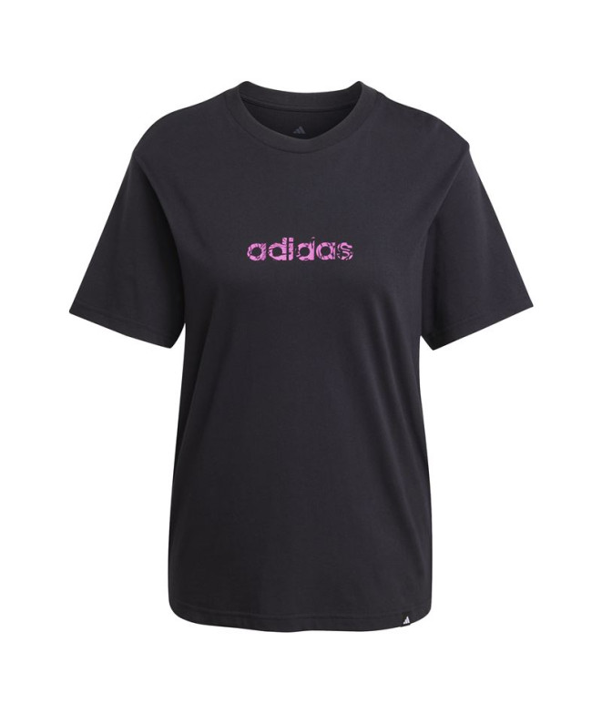 T-shirt adidas Camo Lin Femme Noir