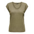 Camiseta Only Onlsilvery S/S V Neck Lurex Noos Falcon Detail:Tone I Mujer