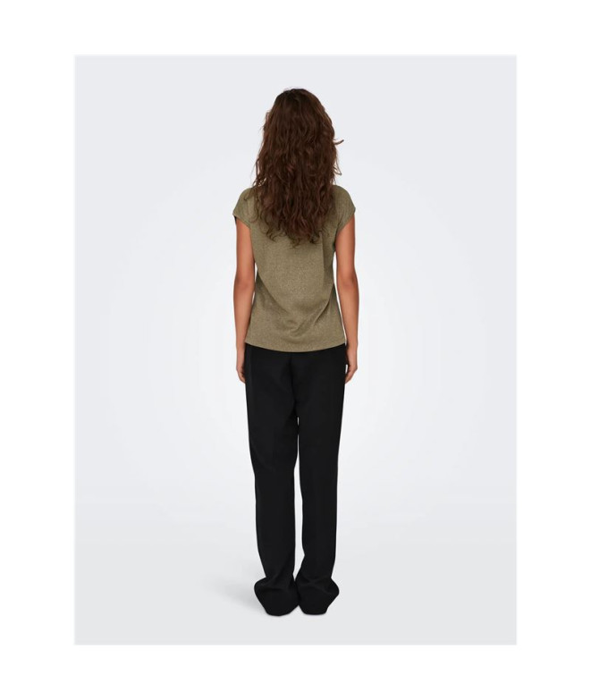 T-shirt Only Onlsilvery S/S V Neck Lurex Noos...