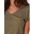 Camiseta Only Onlsilvery S/S V Neck Lurex Noos Falcon Detail:Tone I Mujer