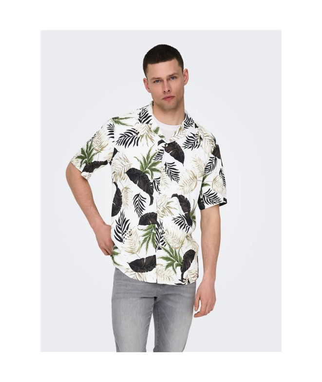 Camisa Only & Sons Onswayne Life Aop Ss Viscose...