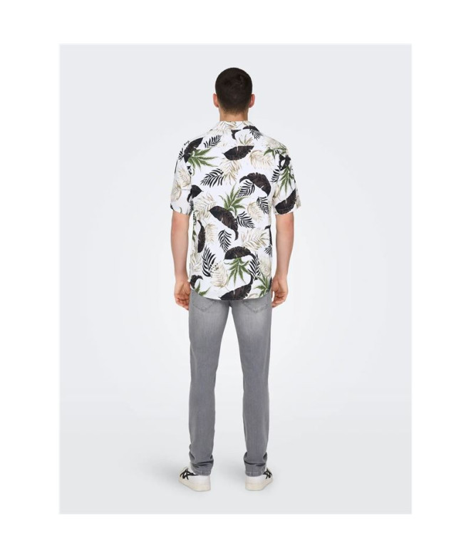 Camisa Only & Sons Onswayne Life Aop Ss Viscose...
