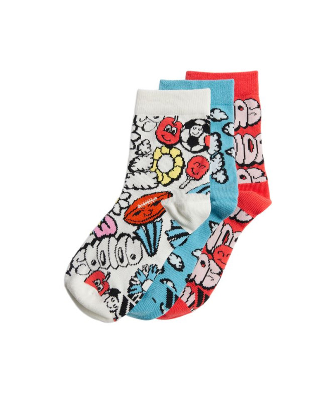 Calcetines adidas Lk F 3Pp Infantil Rojo