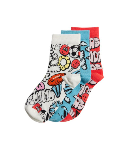 Meias adidas Lk F 3Pp Infantil Vermelho