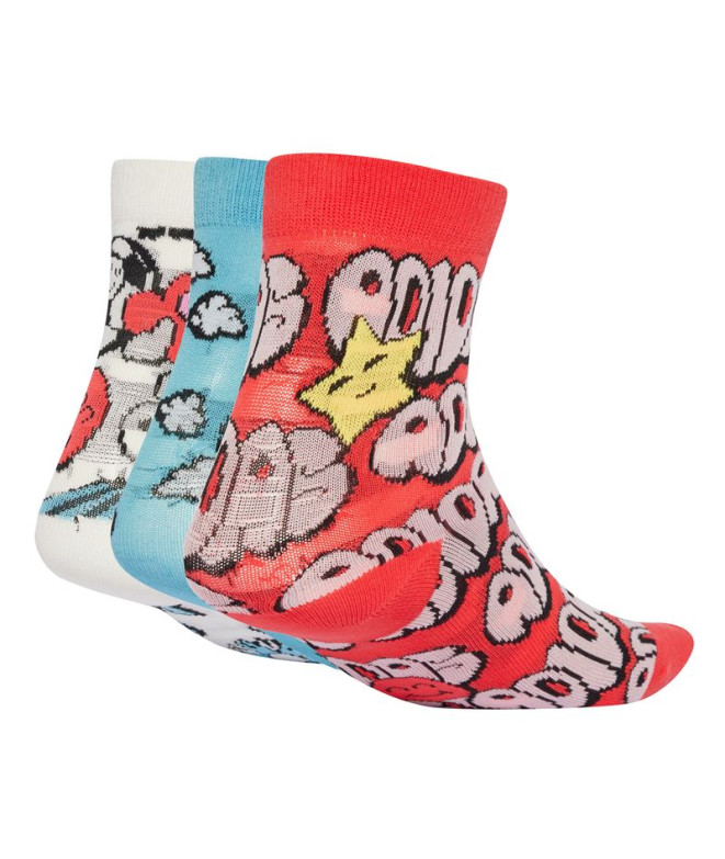 Meias adidas Lk F 3Pp Infantil Vermelho