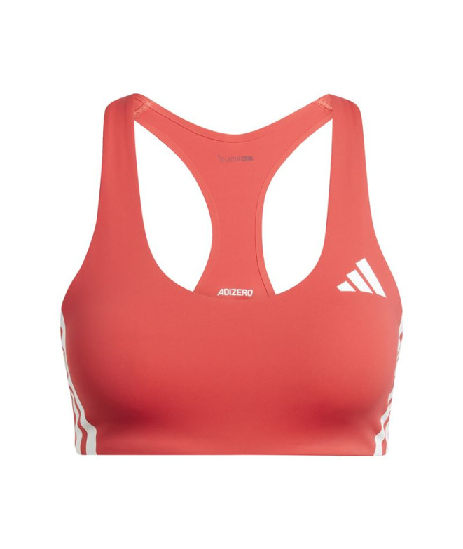 Sutiã esportivo de Fitness adidas Adizero Ms Mulher Vermelho semilúcido