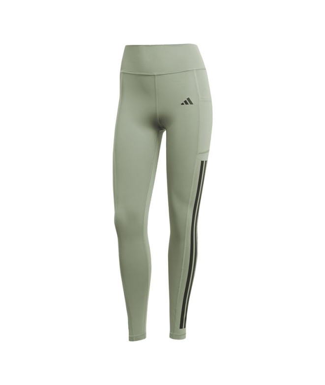 Malhas de Fitness adidas Opt 3 Bandas 1/1 Mulher Verde