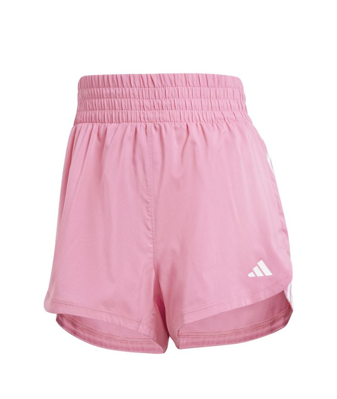 Calça de Fitness adidas Pacer Wvn High Mulher Rosa/Branco
