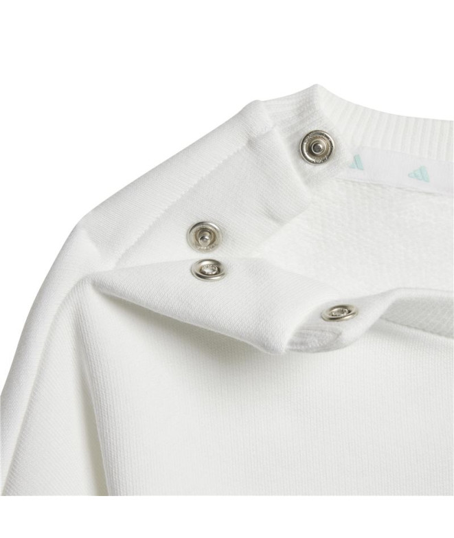 Calça adidas I Dy Ls Jog Bebês Branco/Azul