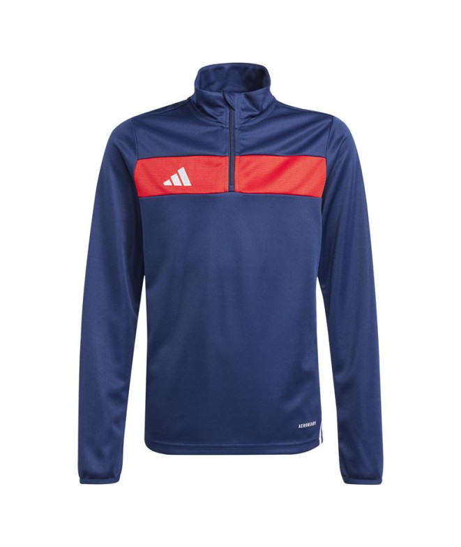 Camiseta de Futebol adidas Tiro Es Top Infantil Azul Marinho/Vermelho