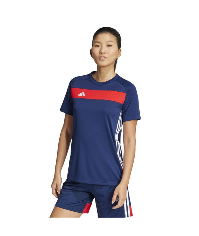 Camiseta de Futebol adidas Tiro Es Mulher Azul...