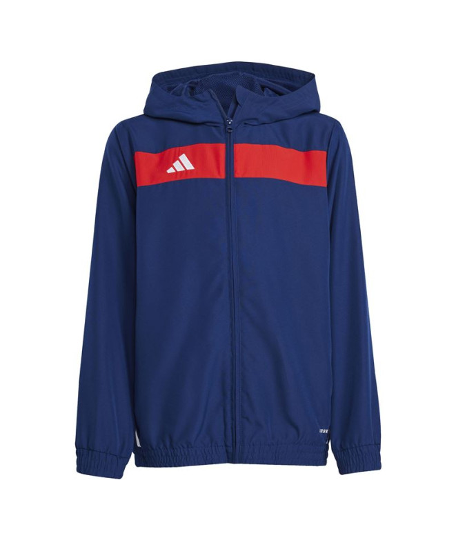Moletom de Futebol adidas Tiro Es Infantil Azul Marinho/Vermelho