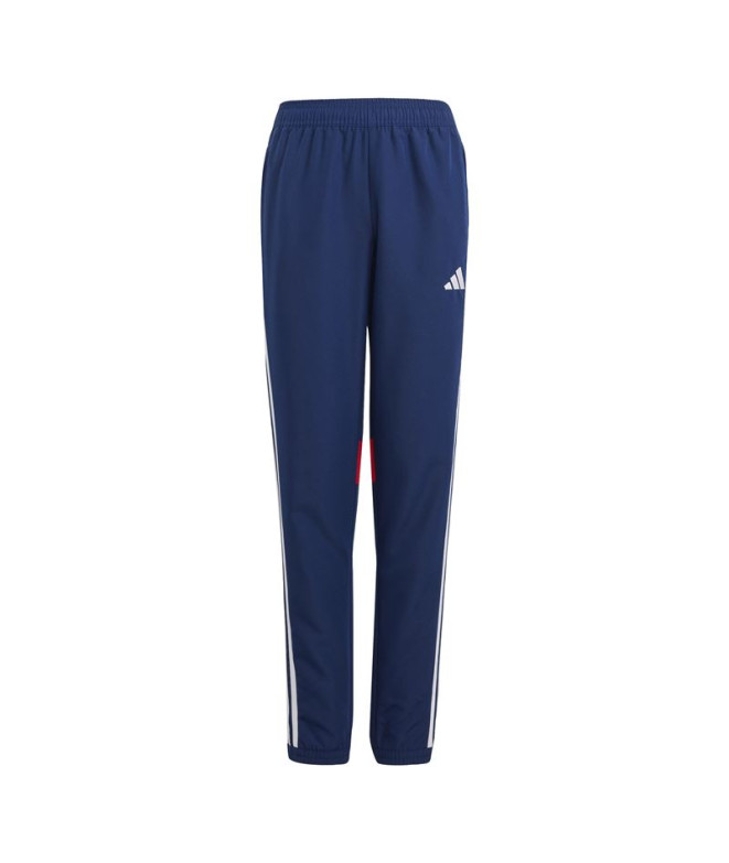 Calça de Futebol adidas Tiro Es Infantil Azul Marinho/Vermelho