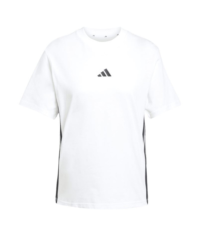 Camiseta adidas 3Bandas Sj Mujer Blanco/Negro