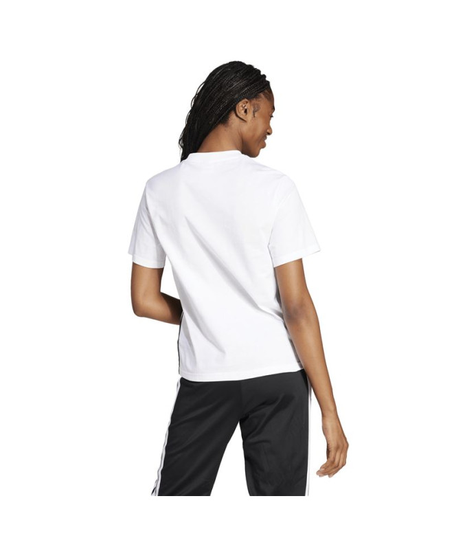 Camiseta adidas 3Bandas Sj Mulher Branco/Preto