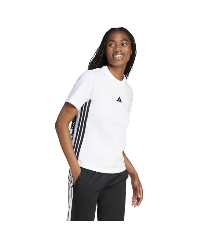 Camiseta adidas 3Bandas Sj Mulher Branco/Preto