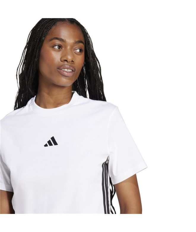 T-shirt adidas 3Bandas Sj Femme Blanc/Noir