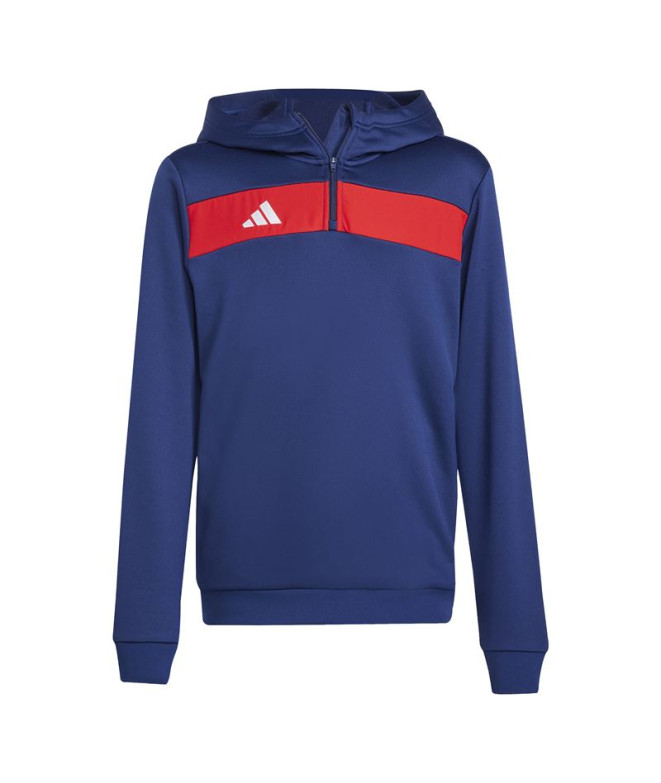 Moletom de Futebol adidas Tiro Es Sw Hd Infantil Azul Marinho/Vermelho