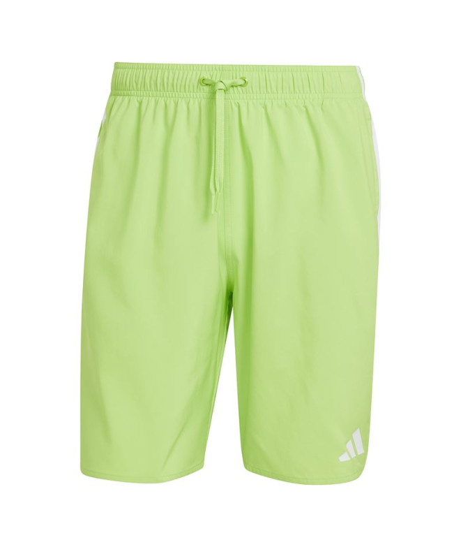 Bañador adidas 3Bandas Bld Sh 8In Hombre Verde/Blanco
