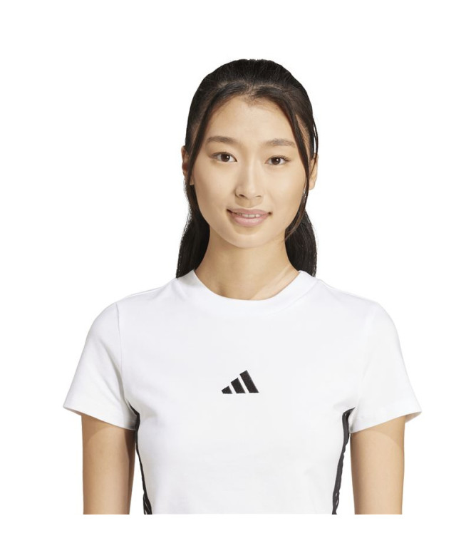 T-shirt adidas 3Bandas Sj Baby Femme Blanc/Noir