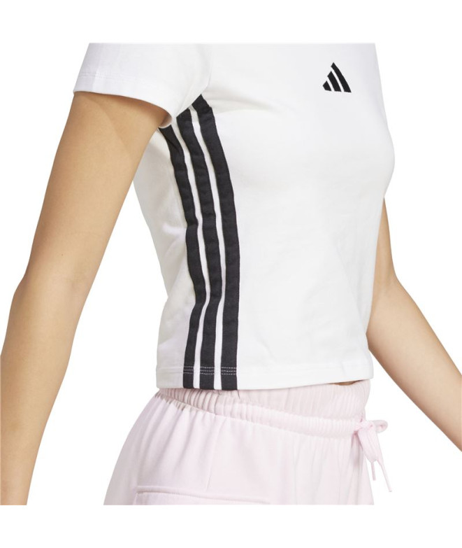 T-shirt adidas 3Bandas Sj Baby Femme Blanc/Noir