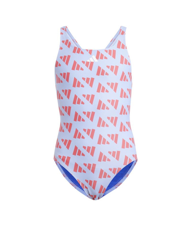Fato de banho De Natação adidas Brd Gfx St Gy Menina Tonvio/Vermelho