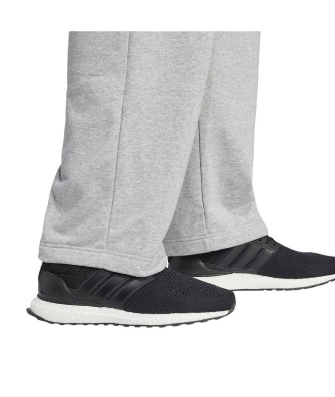 Calça adidas Wide French Terry Homem Cinza/Preto
