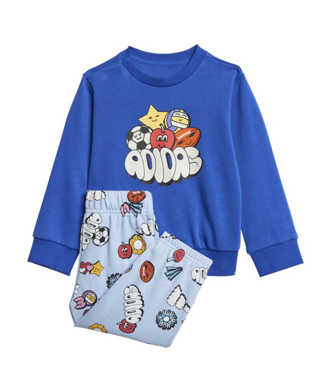 Chandal adidas I Fun Aop Jog Bebés Azul/Blanco