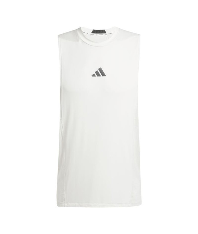 Camiseta de Fitness adidas D4T Int. Tank Hombre Blanco