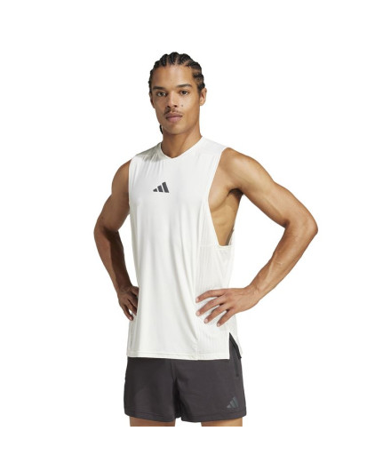 Camiseta de Fitness adidas D4T Int. Tank Homem Branco 2