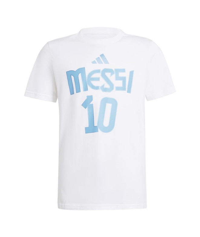 Camiseta de Fútbol adidas Messi N&N G Infantil Blanco