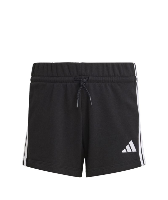 Pantalons adidas Jg 3 Bandes French Terry 280 Fille Noir/Blanc