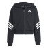 Sudadera adidas Jg Future Icons 3Bandas Fz Niña Negro/Blanco