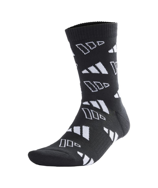 Calcetines adidas Monogram Sck 1P Infantil Negro/Blanco