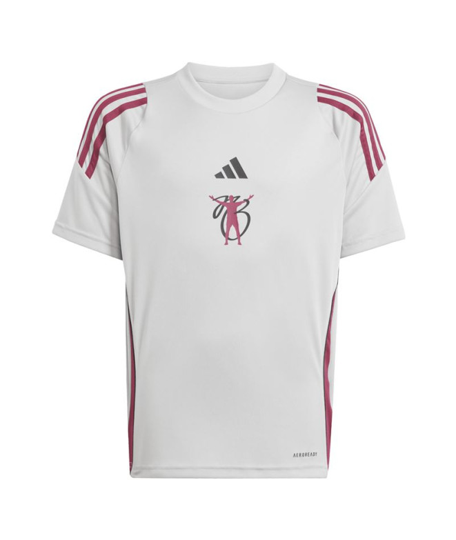 Camiseta de Fútbol adidas Jb Tiro Jsy Infantil Gris Dos