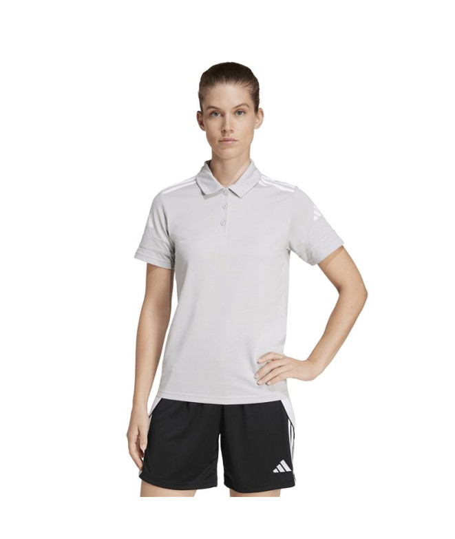 Polo de Futebol adidas Squadra25 Mulher Cinza/Branco