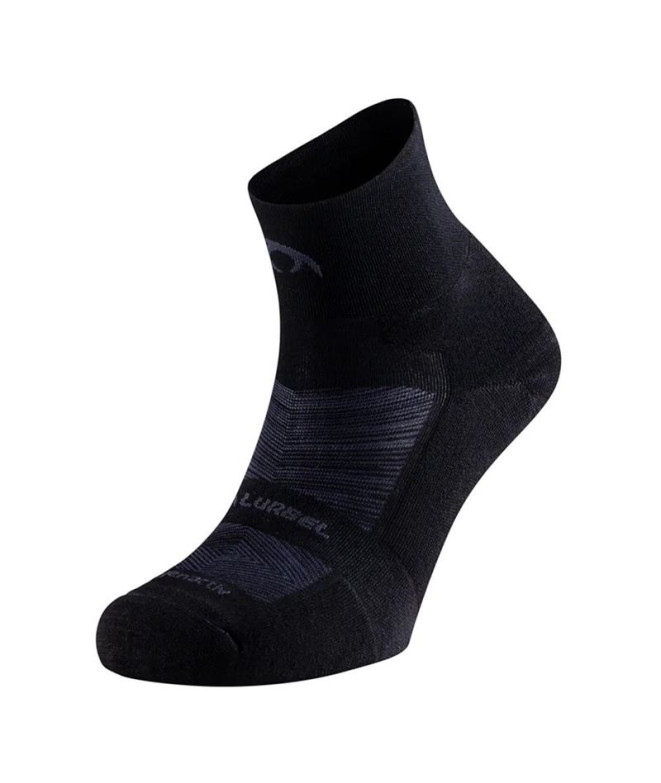 Meias De Trail Lurbel Atom Three Preto/Marengo