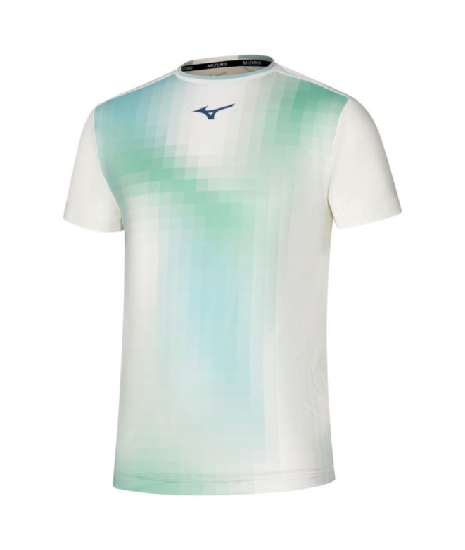 T-shirt de Tennis Mizuno Frontier Shadow Tee Homme Blanc