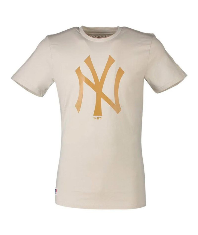 Camiseta New Era Nos Mlb Regular Neyyan Stnwht Hombre Light Beige