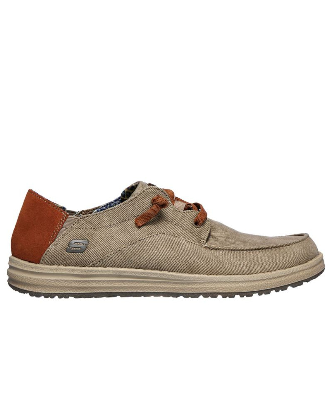 Zapatillas Skechers Melson-Planon Hombre Taupe Canvas/Suede