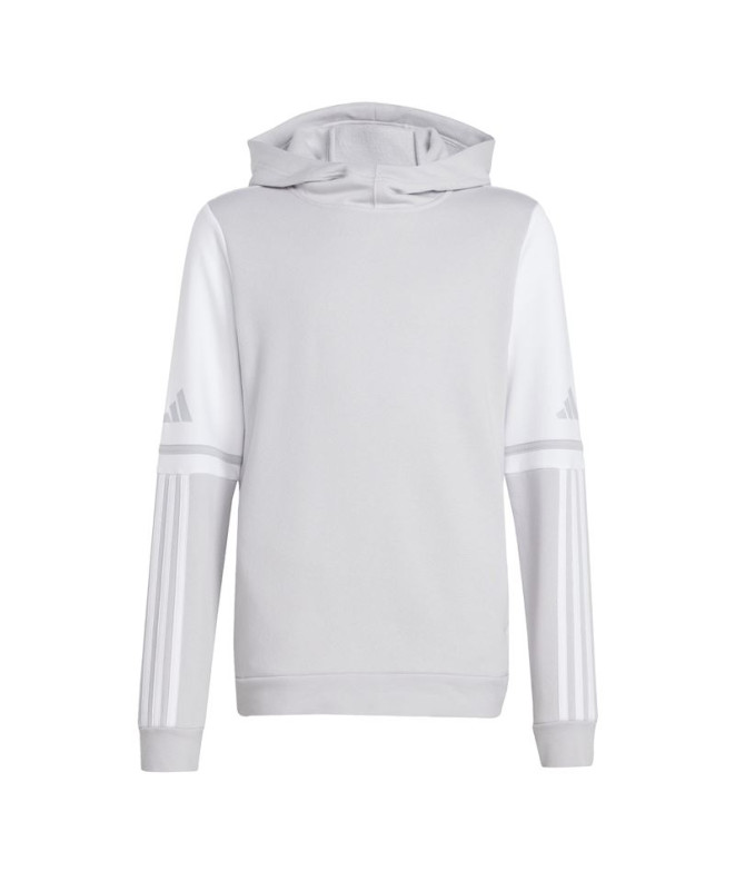 Sudadera de Fútbol adidas Squadra25 Sw Hood Infantil Gris/Blanco