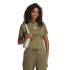 Camiseta adidas 3Bandas Sj Mulher Verde Escuro/Branco