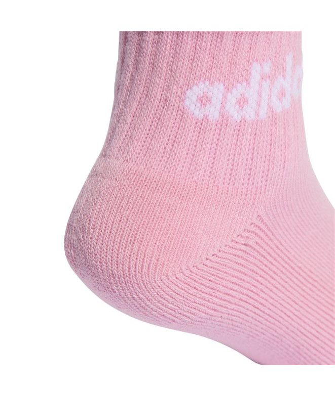 Meias adidas Kids Lin Ank 5P Infantil Rosa